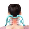 4/6 Rollers Manual Neck Massager Shoulder Cervical Spine Kneading Massage Point Pressure Therapy for Body Relaxation Pain Relief Health Massage Tool