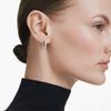 Swarovski Rhodium Crystal Pearl Hoop Earrings 5709256