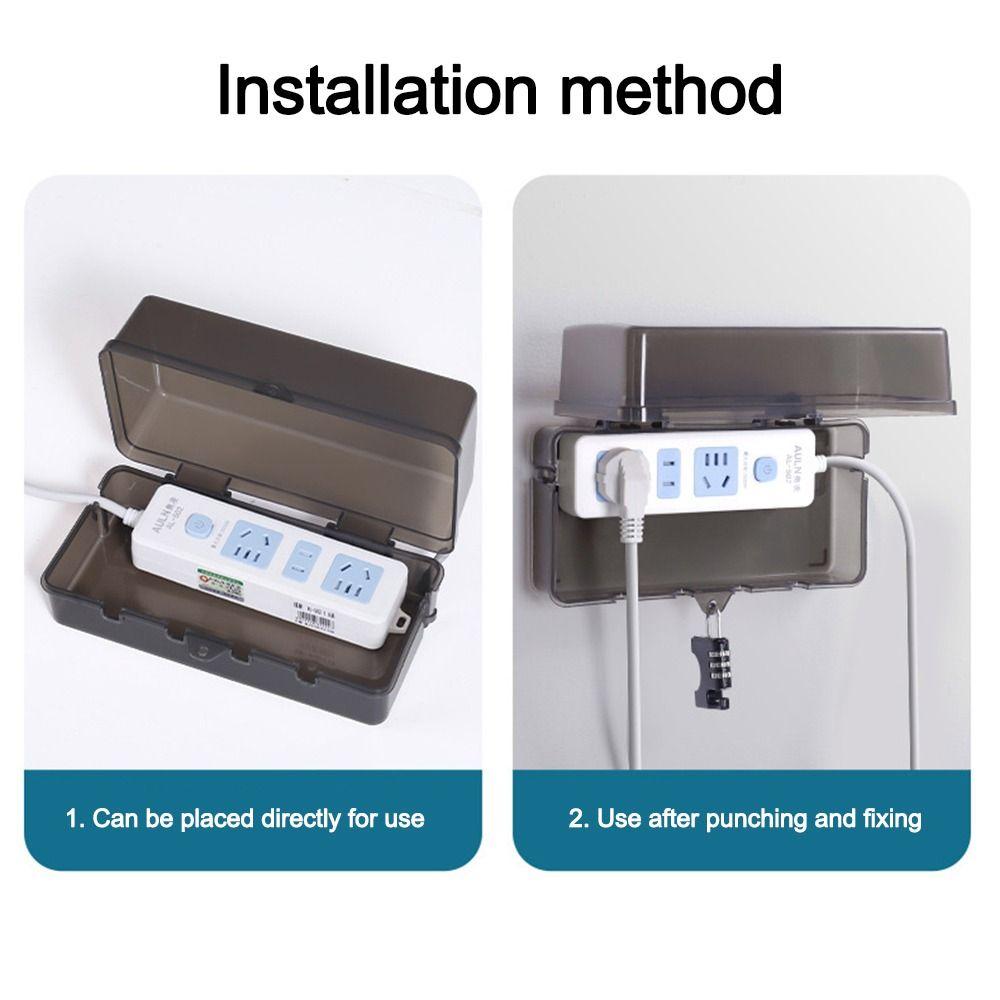 Waterproof Extension Lead Cover Anti-theft Socket Protective Cover Portable Plug Box  Outdoor