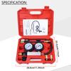 Dual Gauges Cylinder Leak Down Tester Engine Compression Tester Kit Car Cylinder Engine Compression Detector Tool Box