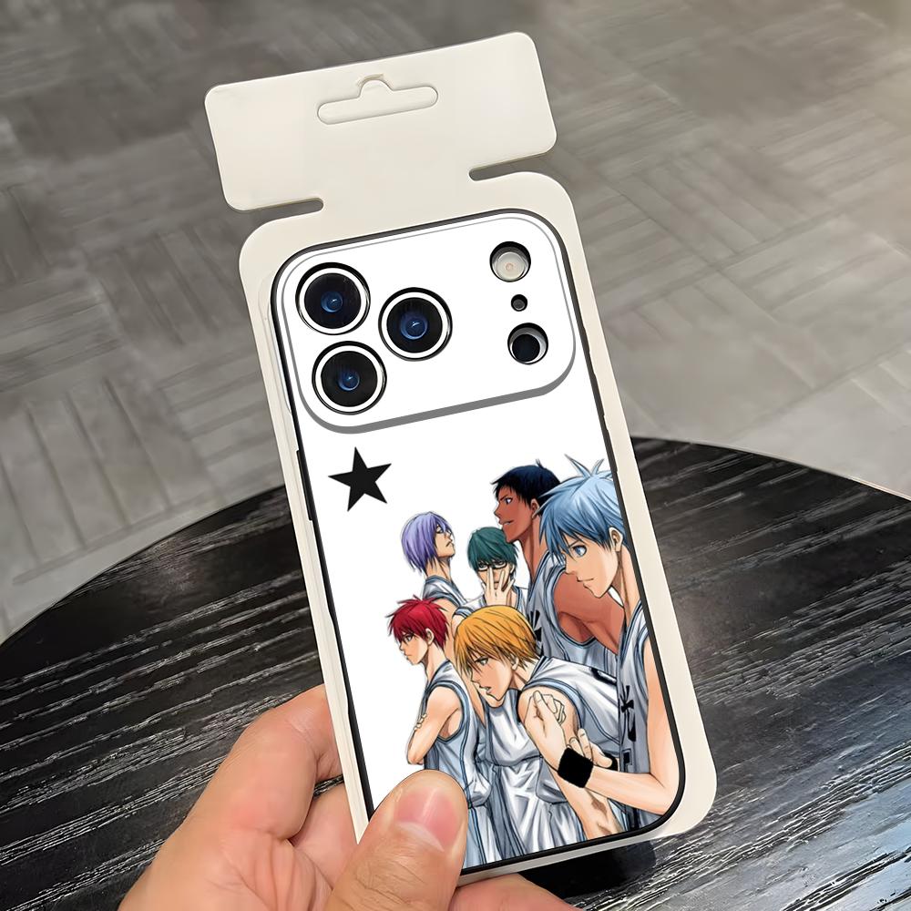 Чехол для телефона K-Kuroko No B-Basket Для IPhone 17 Air 16 E Pro Max 15 14 13 Mini 12 Pro 11 Max Plus Черный Мягкий