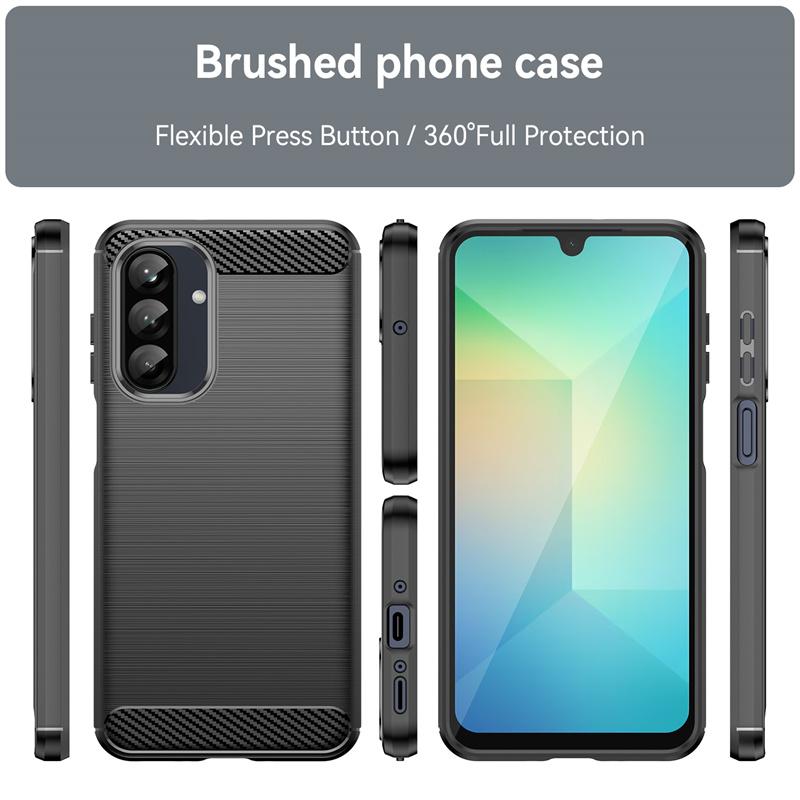Для Samsung A26 Чехол Обложка Samsung Galaxy A26 Capas Углеродное волокно Ударопрочный Телефон Задний Бампер Мягкий ТПУ Fundas Samsung A26 A 26