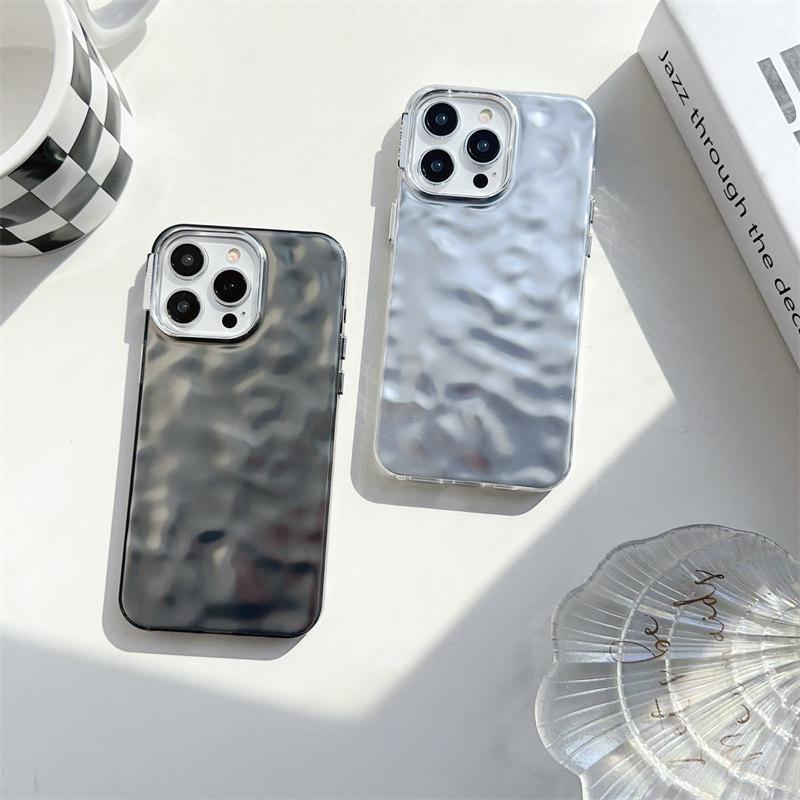 Luxury Premium Pleated 3d Feel Case for iPhone 15 14 13 12 11 Pro Max XR XS 7 8Plus SE 2020 All-Inclusive Fall Protection Cover