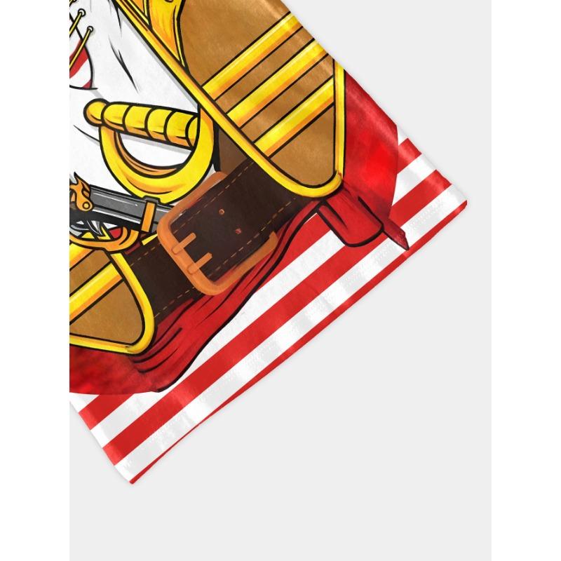 Футболка с изображением пиратского капитана для мальчика Детская футболка Детская блузка 2024 Детская весенняя одежда Топы Детская летняя одежда