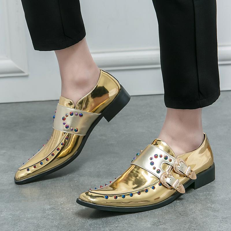 Fashion Classic Chelsea Pointed-toe Leather Shoes for Men Men Busines Fashion Hairstylist Leather Shoes Wedding Banquet Shoes Size 38-46