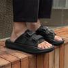Slippers men's non-slip outer wear trend new casual versatile sandals soft sole word beach shoes 371222-J