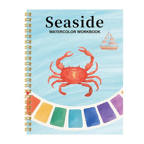 Акварельный блокнот для начинающих Пошаговое руководство по рисованию Иллюстрации животных и цветов Бумажная раскраска для изучения техник