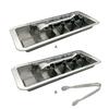 Stainless Steel Ice Cubes Tray with Easy Release Handle Metal Ice Cubes Tray Ice Cubes Maker for Kitchen & Bar