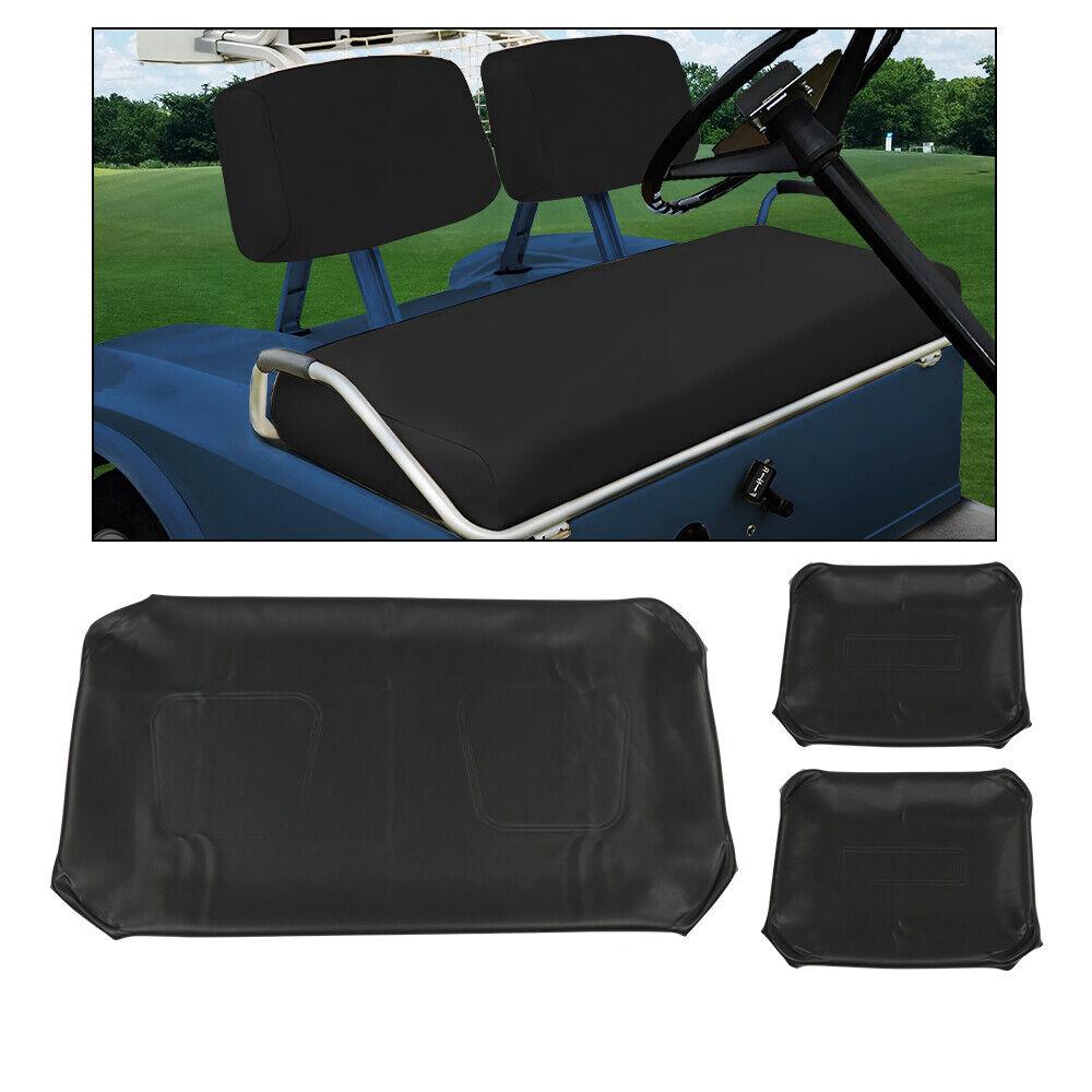 Black Fit Club Car DS 1982-2000.5 Golf Carts Front Seat Cover Leather Staple On Golf Cart Seat Cover Golf Cart Seat Cover