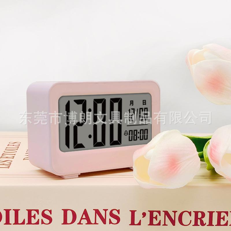 Color Rectangle Electronic Alarm Clock Student Bedside Clock Simple Alarm Clock Dopamine Electronic Clock