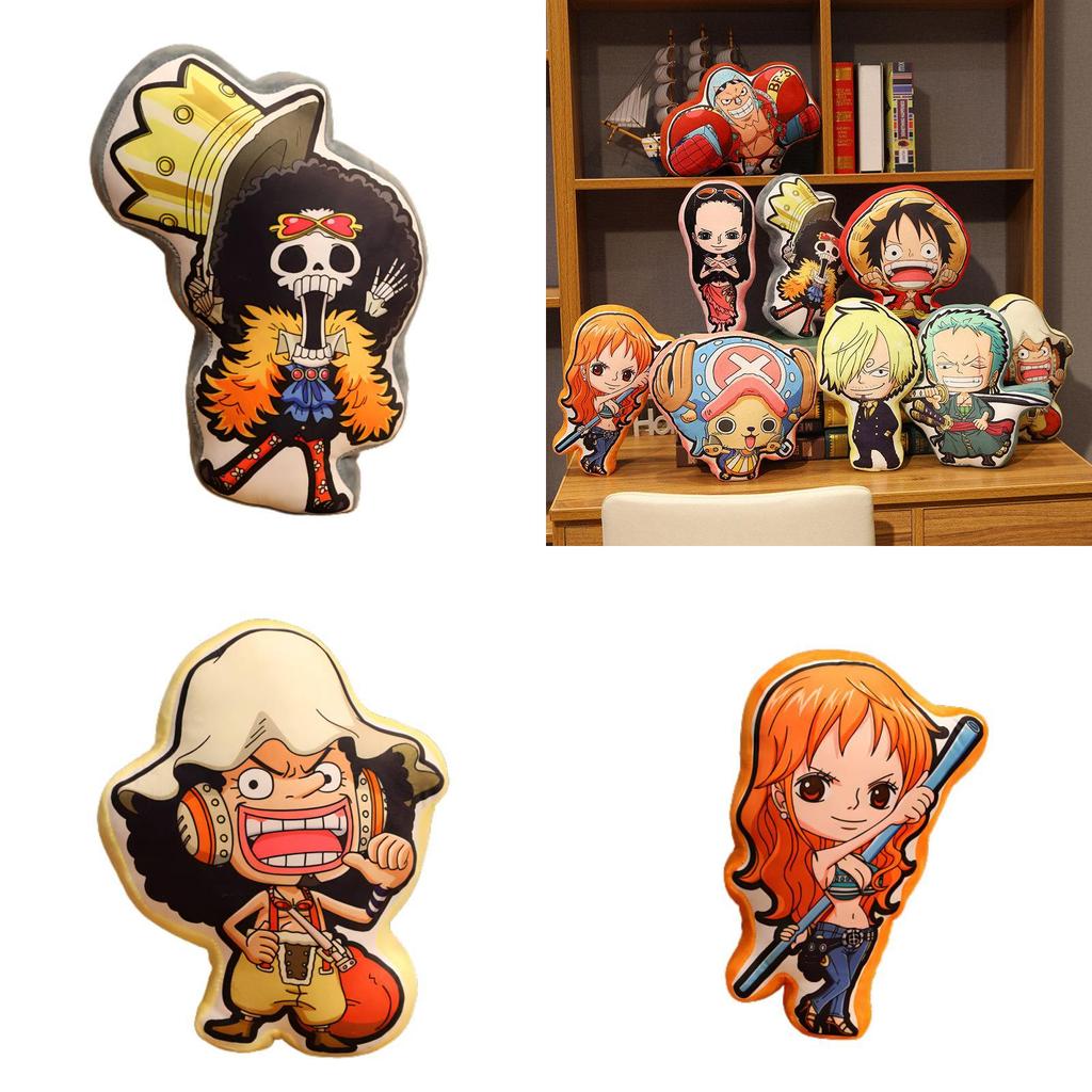Креативная плюшевая подушка One Piece, мультяшная подушка Луффи, Зоро, Чоппера, детский фестивальный подарок, персонажи)
