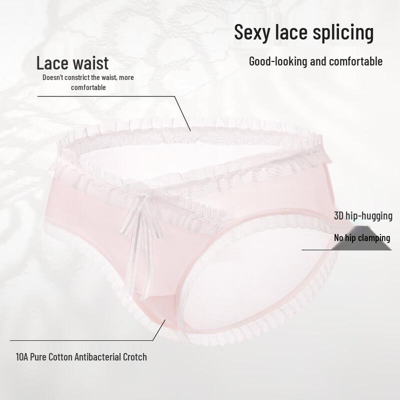Urban Beauty Women's Lace Seamless Antibacterial Briefs
