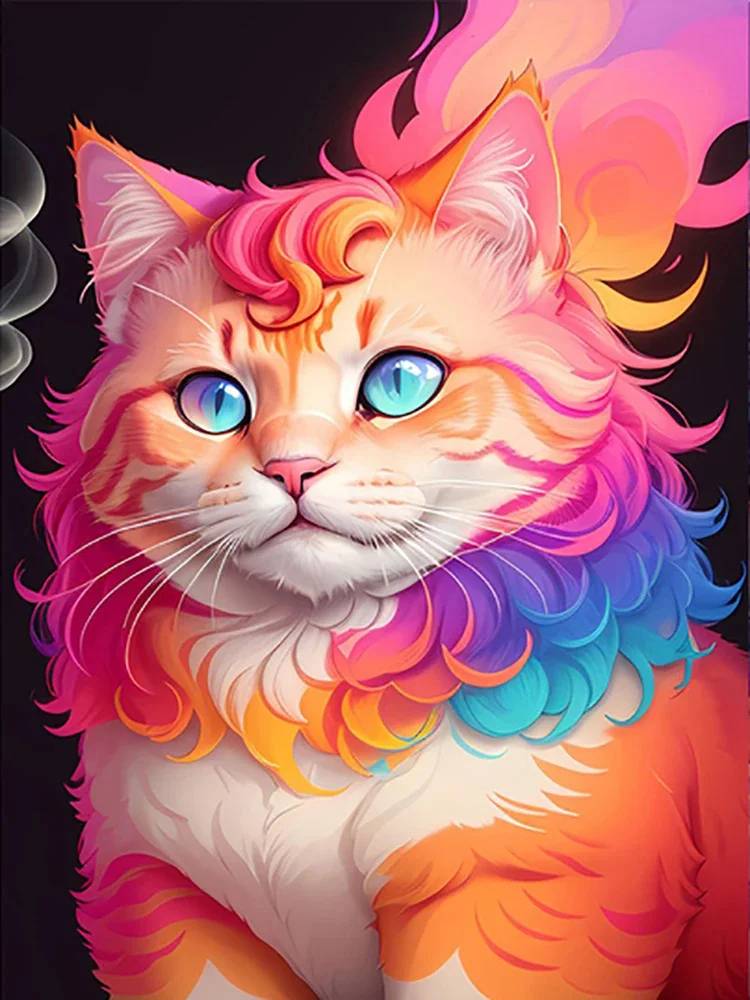 DIY полная круглая алмазная живопись вышивка крестиком 3D художественный стиль домашняя сцена животное декоративная алмазная живопись 5d алмазная живопись