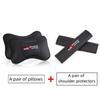 PU Leather Car Headrest Pillow Seatbelt Shoulder Pad For Toyota GR Sport REGJ6 GAZOO RACING Yaris Hil Corolla Car Accessories