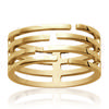 Gold Plated Open Ring 'Cléopatra' Golden - 9 Mm