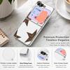 Чехол для телефона с принтом «Цветные звезды» для Samsung Galaxy Z FLIP 7 FE 6 5 Z Flip7 Flip6 Flip5, роскошный гибридный складной чехол из PC+PU кожи с покрытием
