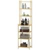 7 Tier Bamboo Bathroom Shelf For Kitchen Bathroom Living Room 44 X 33 X 180 Cm Natural Wood