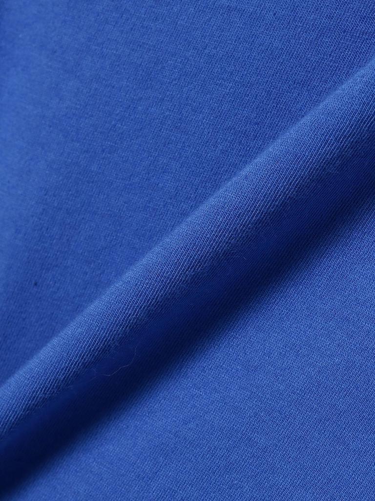 Beams Boy Women's Long Sleeve Tee, Solid Cotton Jersey, Boat Neck, 3/4 Length, Blue, 13140130654