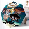 The Loud House Print Automatic Umbrella, 8 Rib Iron Frame, Plastic Handle, Suitable for Outdoor Travel &Daily , Ideal Gift