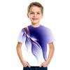 Fashionable children’s T-shirts | 3D digitally printed smoke-effect T-shirts | Casual lightweight short-sleeved round-neck breathable T-shirts