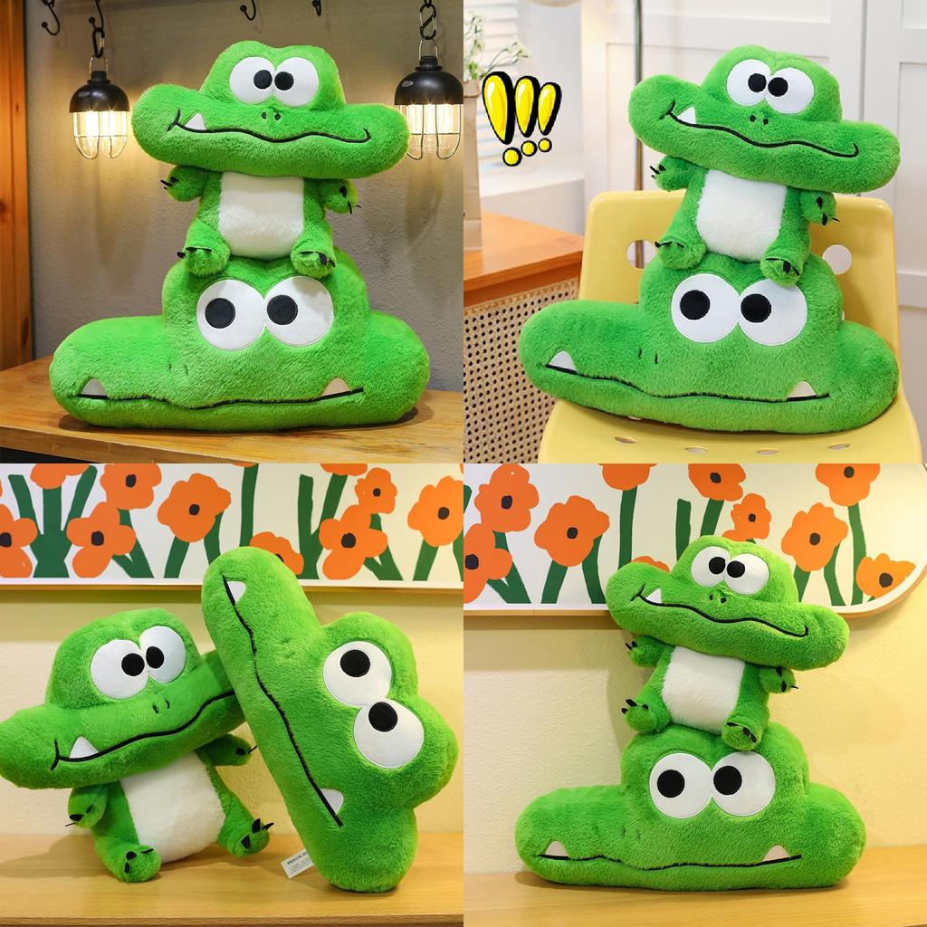 Очень большая забавная подушка-крокодил, мягкая плюшевая игрушка, очаровательная подушка-аллигатор для домашнего декора