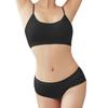 RONGUI Disposable Underwear Set for Includes Bra and Perfect for Travel and Disaster Preparedness (3 Pairs) Women, Black, Panties, (2XL)