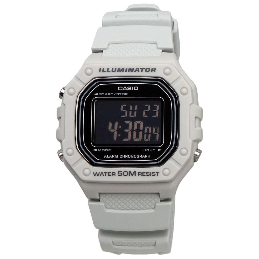 Casio Стандартные цифровые наручные часы W-218H-8BV Мужские и женские Ледяной серый Инвертированный ЖК-дисплей