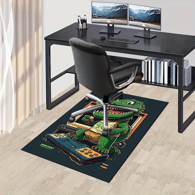 Crocodile, Retro, Gaming Office Carpet Soft Polyester Entrance Carpet Washable Non-slip Machine Washable Indoor Carpet Living Room Bedroom D