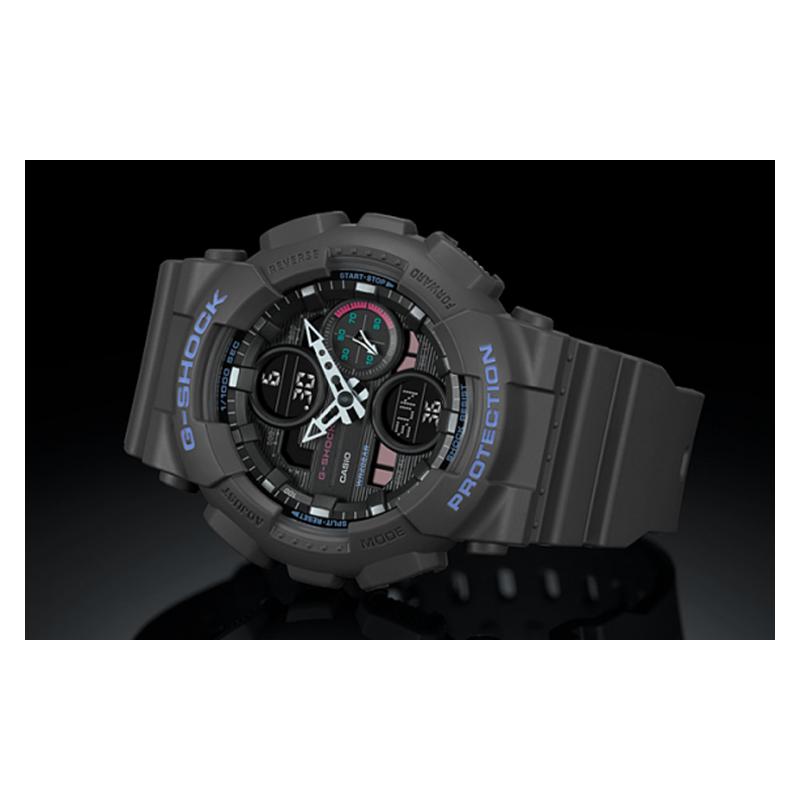Casio G-SHOCK Серия YOUTH Серия GST Ретро Мода Модный Три Циферблата Двойной Дисплей Спортивный Водонепроницаемый Кварцевый Механизм Ремешок из Смолы GMA-S140-8APR