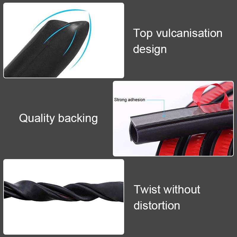 SEAMETAL Уплотнитель кромки двери автомобиля Резиновый уплотнитель D-образной формы Защита от шума и ветра Передний Автомобильный герметик Аксессуары