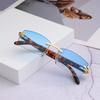 Gradient UV400 Driving Sun Glasses Rimless Rectangle Sunglasses Punk Sunglasses Fashion Shades