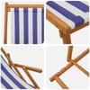 Foldable Sun Lounger 3 Positions Solid Eucalyptus Wood