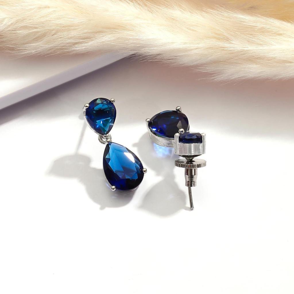 Комплект ожерелья с родиевым покрытием, инкрустированный кристаллами, стильная бижутерия, подарок для женщин и девушек