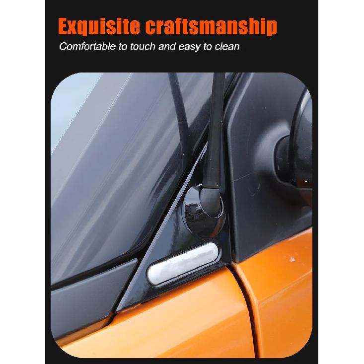 Для Benz Smart 451 Fortwo 2009-2015 ABS Автомобильное Треугольное Облицовочное Панель Зеркала Заднего Вида Стойки А Декоративная Наклейка Антенны Аксессуары