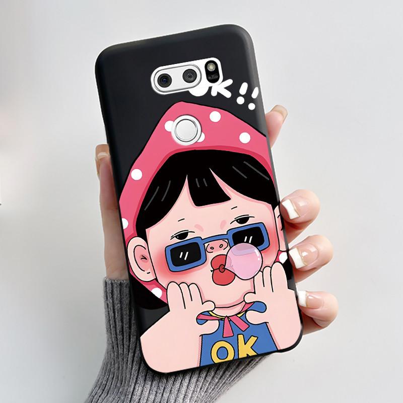 Милый Чехол Для LG V30 V30+ Plus Funda LG V30s ThinQ Capa LG V35 ThinQ Печатный Корпус Защитная Крышка Мягкий Силикон Мультяшные Чехлы