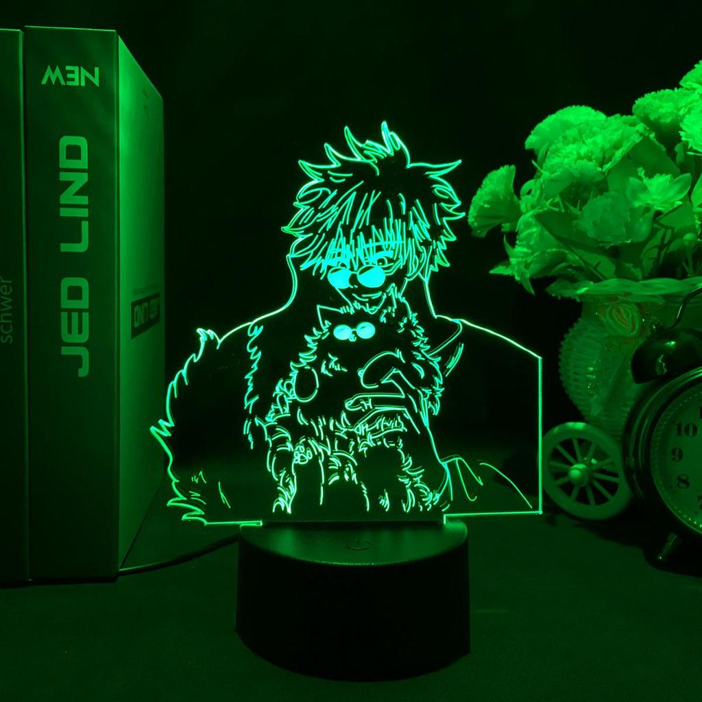 Jujutsu Kaisen Аниме Фигурка Годзё Сатору 3D светодиодные лампы RGB Неоновые USB ночные огни Спальня Стол Украшение стола Манга Подарок на день рождения