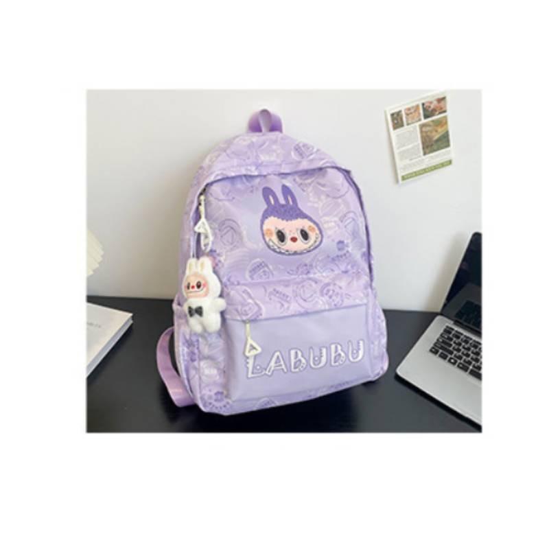 Cartoon Pattern Highcapacity Nylon Backpack Print Designs Girl Student Bag