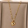 18K Gold Plated Peach Heart Choker Necklace - Heart-shaped Pendant Women's Jewelry In Japanese and Korean Fashion Style