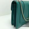 [Pre-Owned] Serpenti Forever Black Enamel Snake Head Clasp Flap Leather Shoulder Bag Medium - Very Good #HOHR03