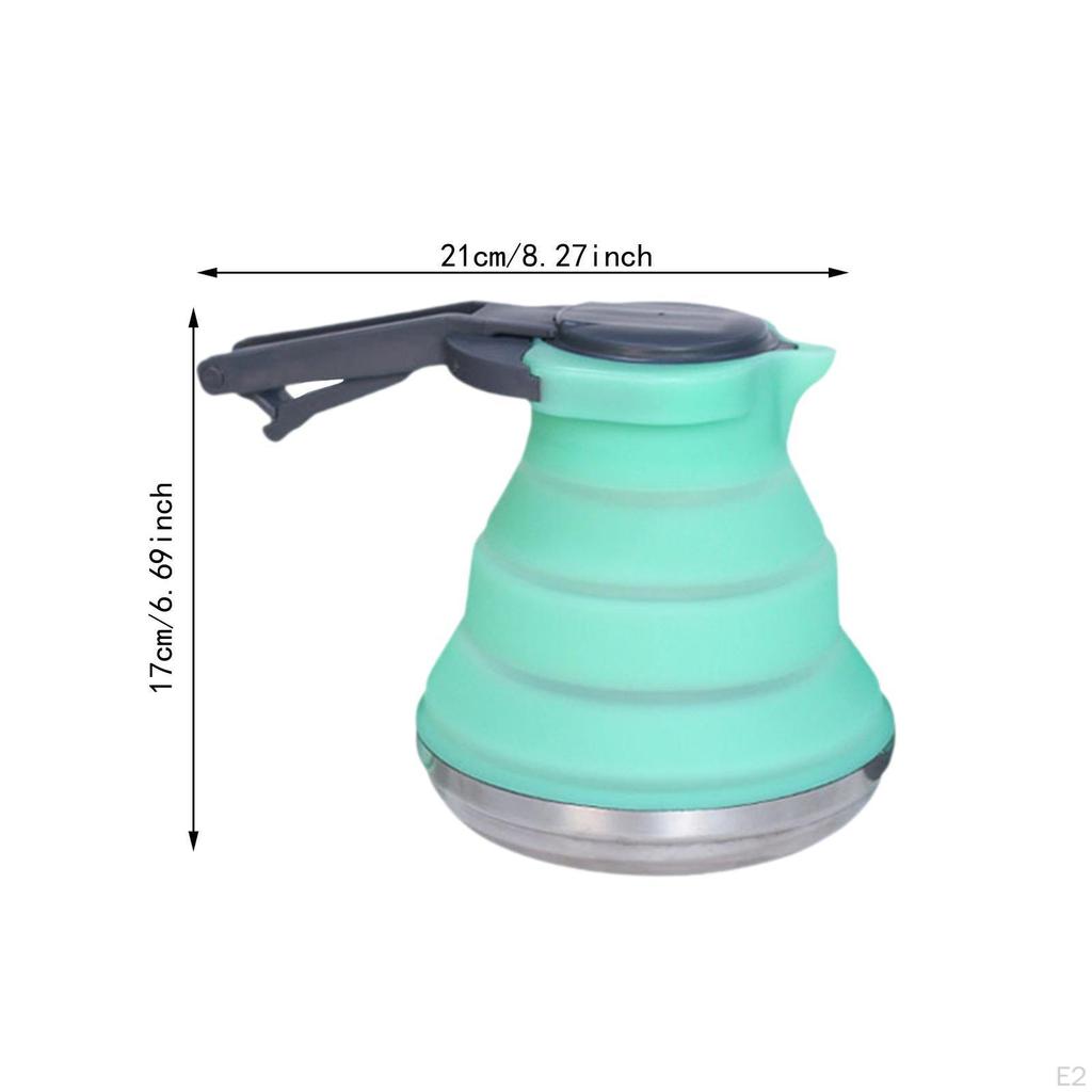 Портативный чайник для кемпинга, кофейник, компактный чайник для заваривания чая, складной чайник для путешествий, силиконовый складной чайник