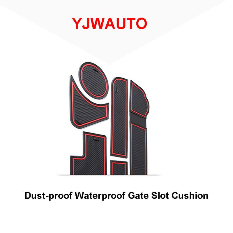 Door Groove Mat For Toyota Highlander 2009~2013 Car Door Gate Slot Mats Carpets Position Non-slip Waterproof Cup Holder Pads