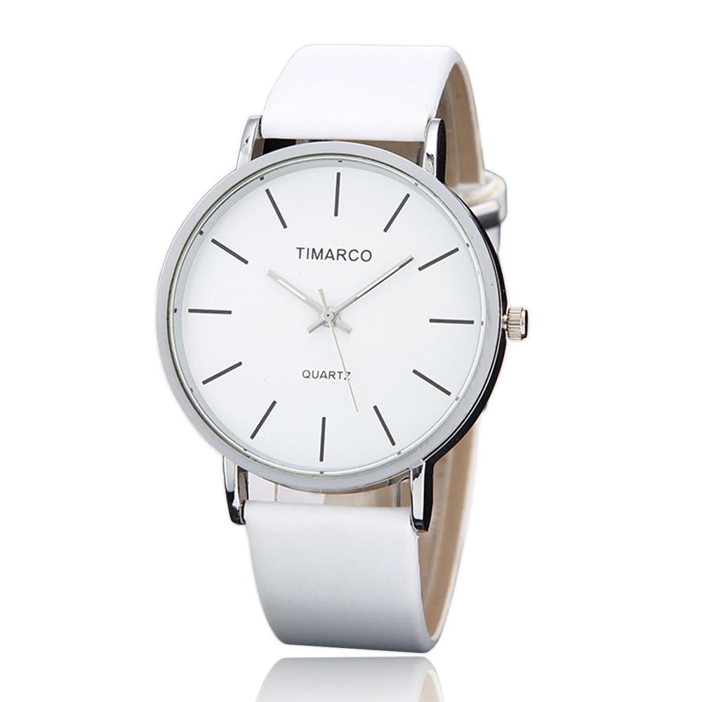 Simple Style White Leather Watches Women Fashion Watch Minimalist Ladies Casual Wrist Watch Female Quartz Clock Reloj Mujer