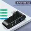 [USB 3.0 Хаб] 4-портовый USB 3.0 Хаб [Поворотный на 90°, 180°], USB Разветвитель, 3 USB-порта и 1 USB C Порт Питания/Данных, USB Удлинитель для Ноутбуков, Автомобилей,