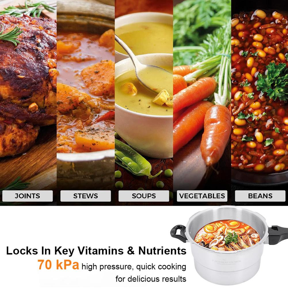 Алюминиевая скороварка с пароваркой Маленькая скороварка Бытовая скороварка для плиты для газа и индукции