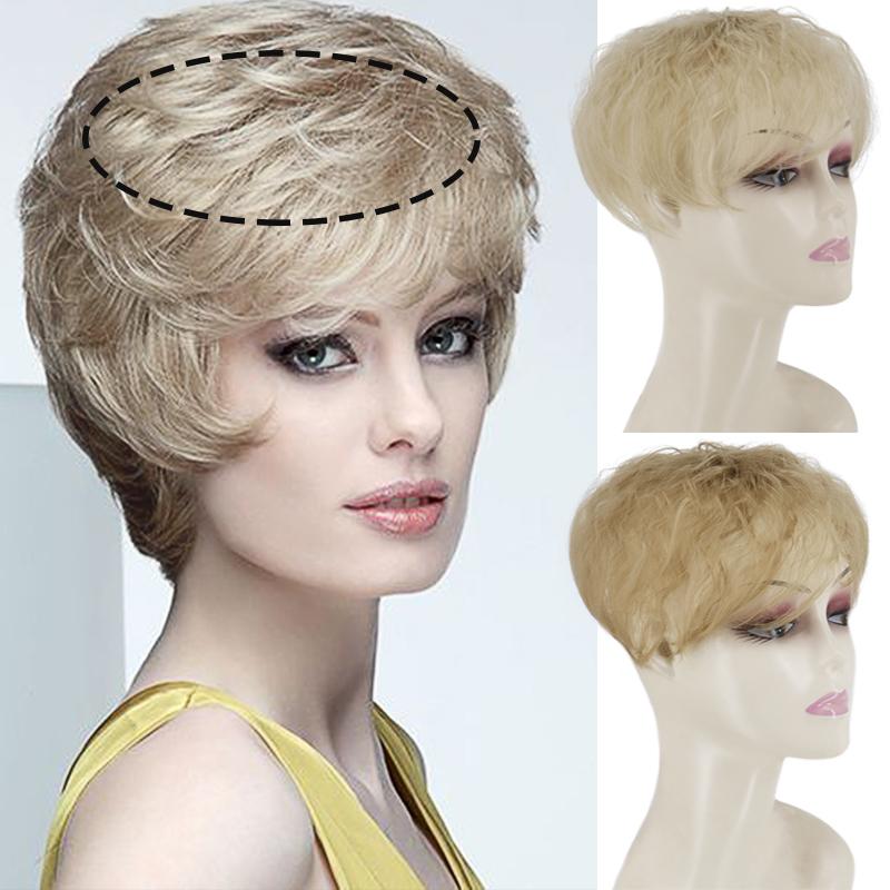 MERISIHAIR Женские короткие вьющиеся наращивания волос Синтетическое волокно для наращивания волос покрывает белые волосы и выпадение волос Короткий вьющийся шиньон