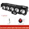 5 Lens Dual Color Motorcycle Spotlights Led Headlights LED Driving Fog Running Lights 12V Spot Light For Truck Car SUV ATV 4X4