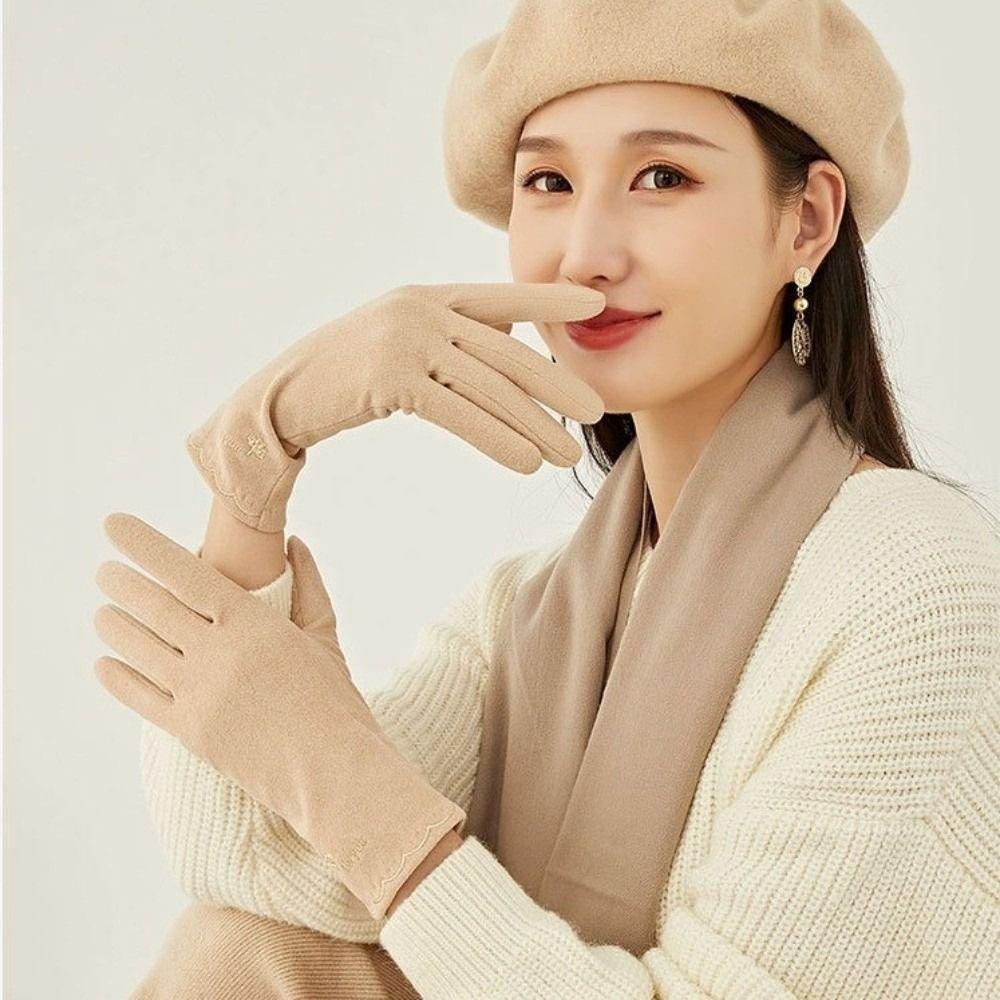 Модные перчатки для холодной погоды с теплой подкладкой Зимние перчатки Женские теплые перчатки для осени-зимы