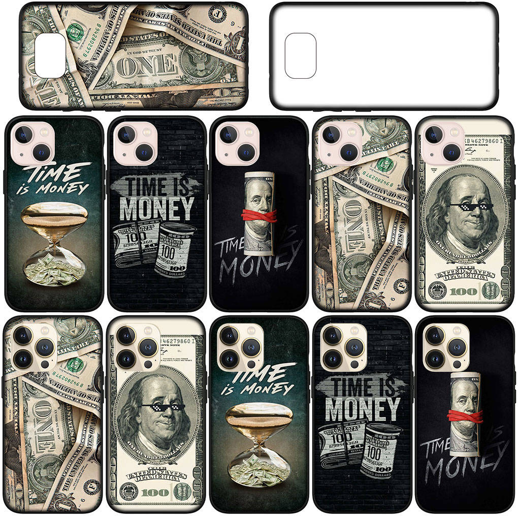 For Samsung Galaxy S24 S23 iPhone 16 15 14 Xiaomi Redmi Note 13 12 11 8 Plus 9 Pro Max X XR Phone Case Money One Hundred Dollars 100 OPPO Huawei Cover