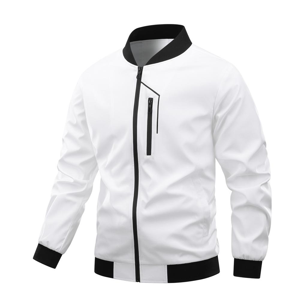 Men S Plus Size Casual Jacket Long Sleeve Stand Collar Spring Autumn