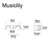 Musiclily Pro 16 мм гофрированный стальной струнодержатель для электрогитар Stratocaster и черных бас-гитар,